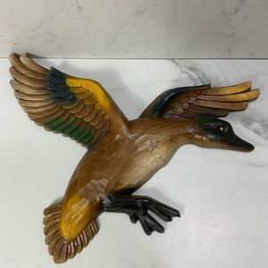 VINTAGE MCM SYROCO INC. Mallard Duck wall hanging #4262